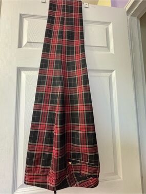 Tommy Hilfiger Black and Red Plaid Pants